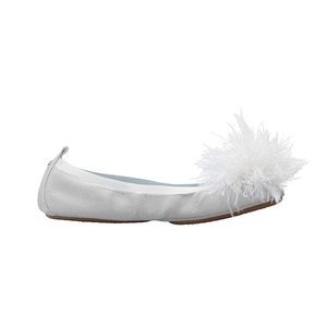 Hitched By Yosi Samra Marry Me Marabou Flats Shoes